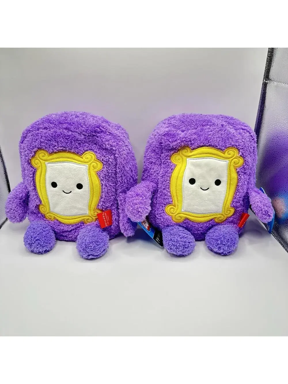 (2) Friends Picture Frame Plush Bum Bumz TV Show Collectible Smiley Face NWT